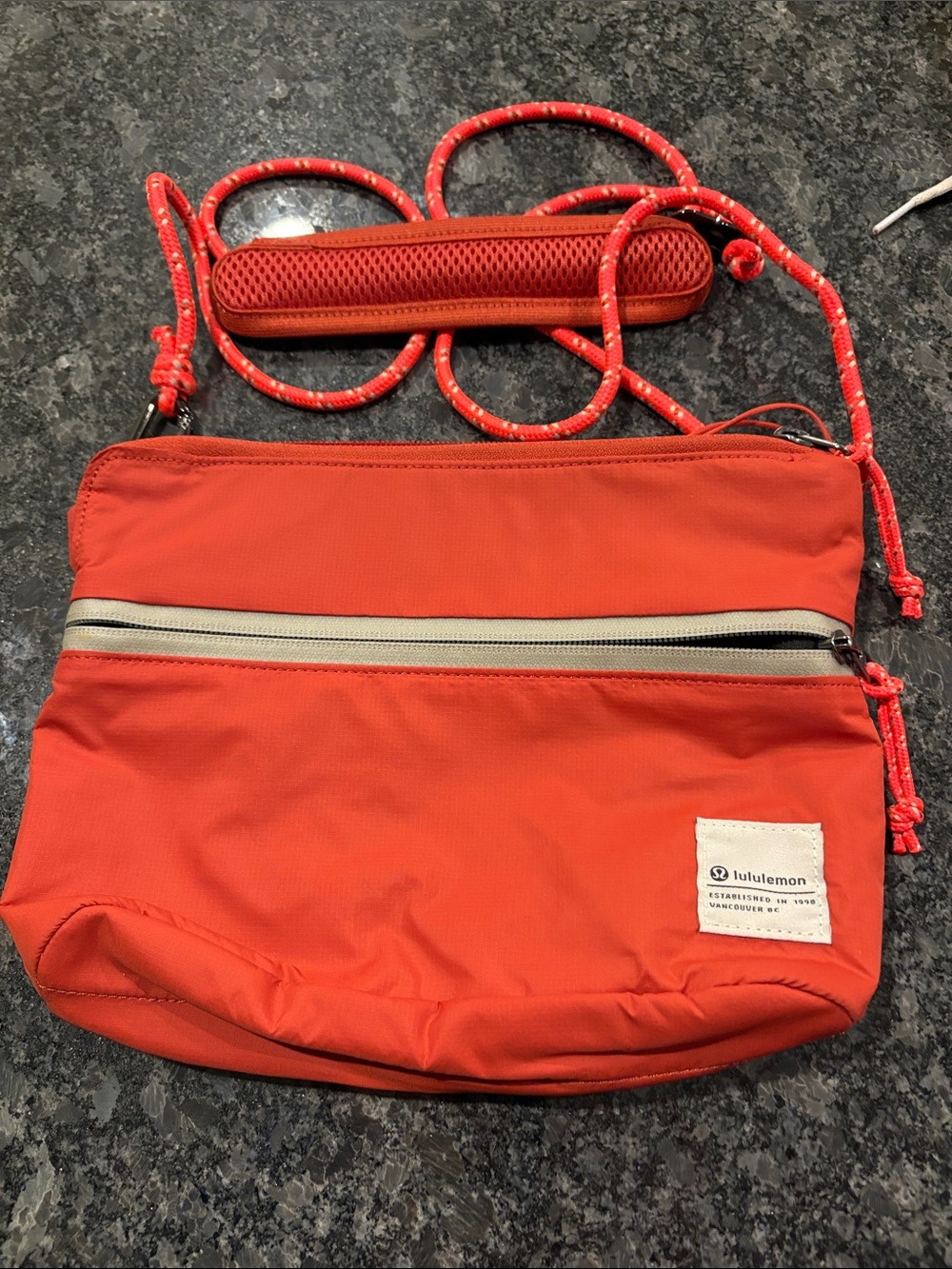 lululemon athletica Bright Orange Crossbody with Reflective Zip